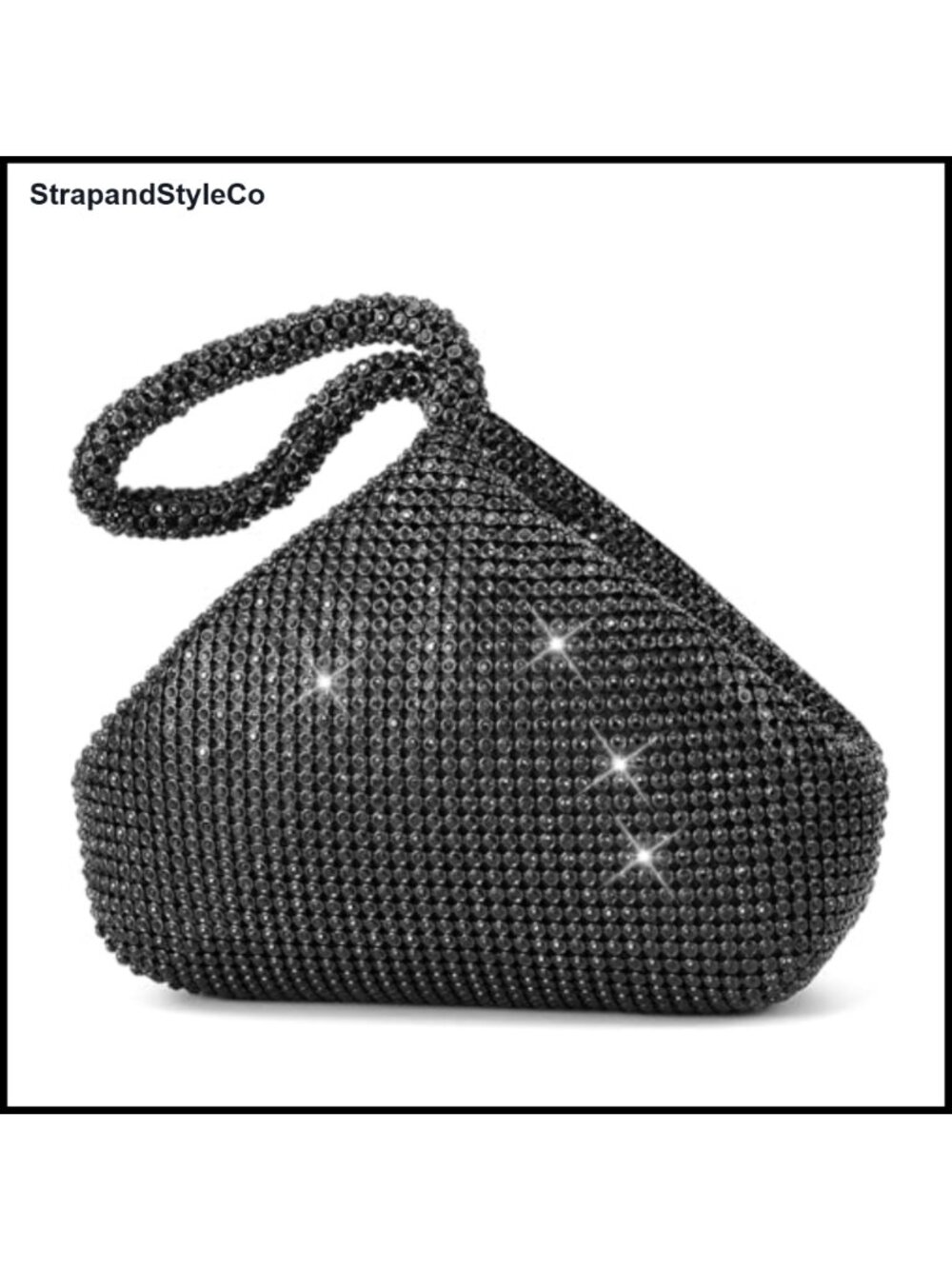 Rhinestone Clutch Evening Bag Triangle Purse for Women